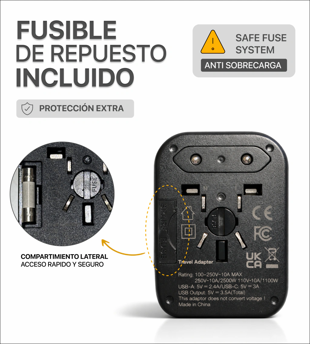 Kit De Viaje Hervidor Portátil Dual + Adaptador Universal - Imagen 4