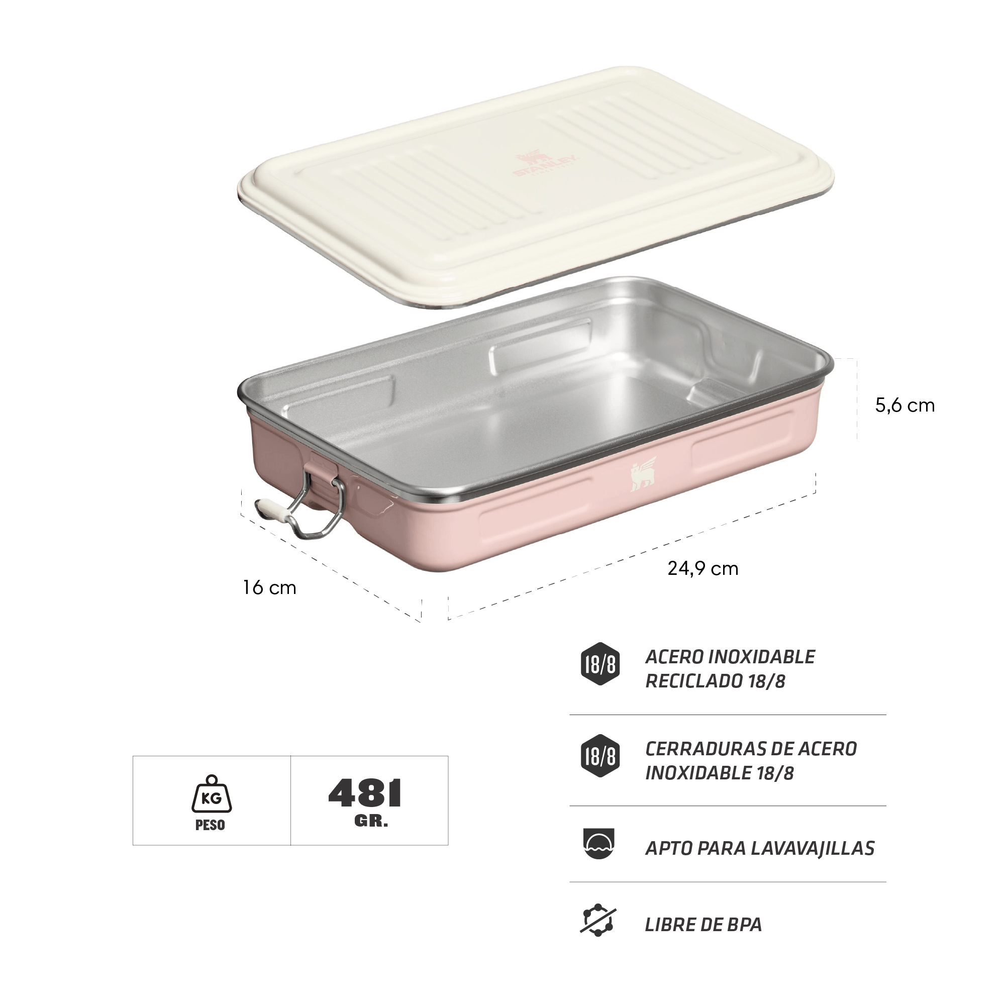 Caja Metálica STANLEY de Almacenamiento – ROSA - Imagen 2