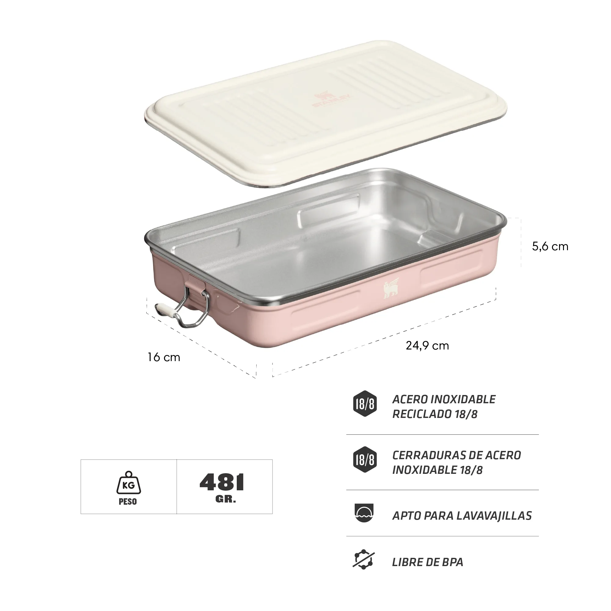 Caja Metálica STANLEY de Almacenamiento – ROSA, foto 2