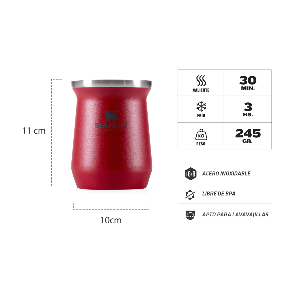 MATE ROJO DE 236 ML STANLEY - Imagen 3