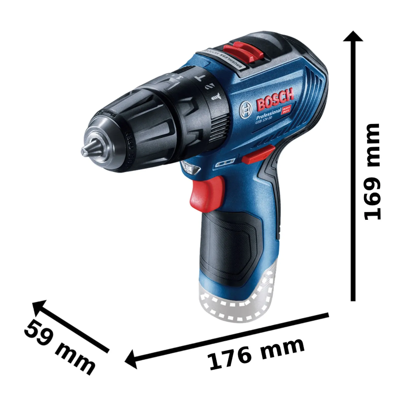 Atornillador/Taladro BOSCH GSB 12V-30 - Imagen 3
