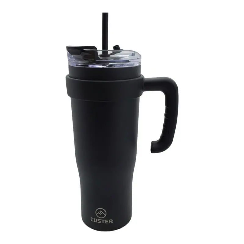 Vaso Térmico CUSTER c/ manija-1.2ml Negro