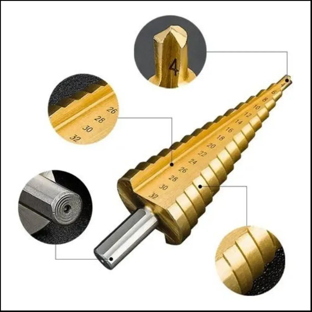 Mecha Escal 4-12mm Recta Tin D-40456 - Imagen 2