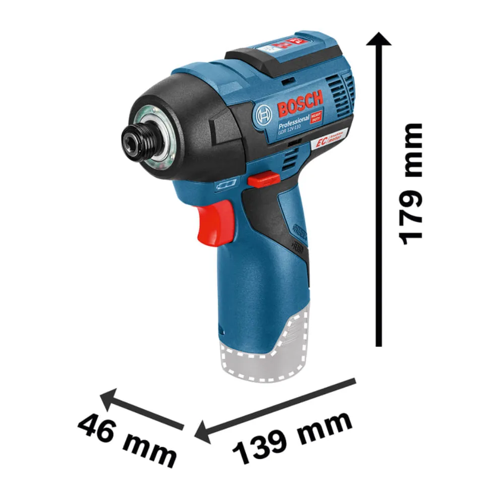 Atornillador de impacto Bosch GDR 12V-110 12V SB (06019E0002) - Imagen 2