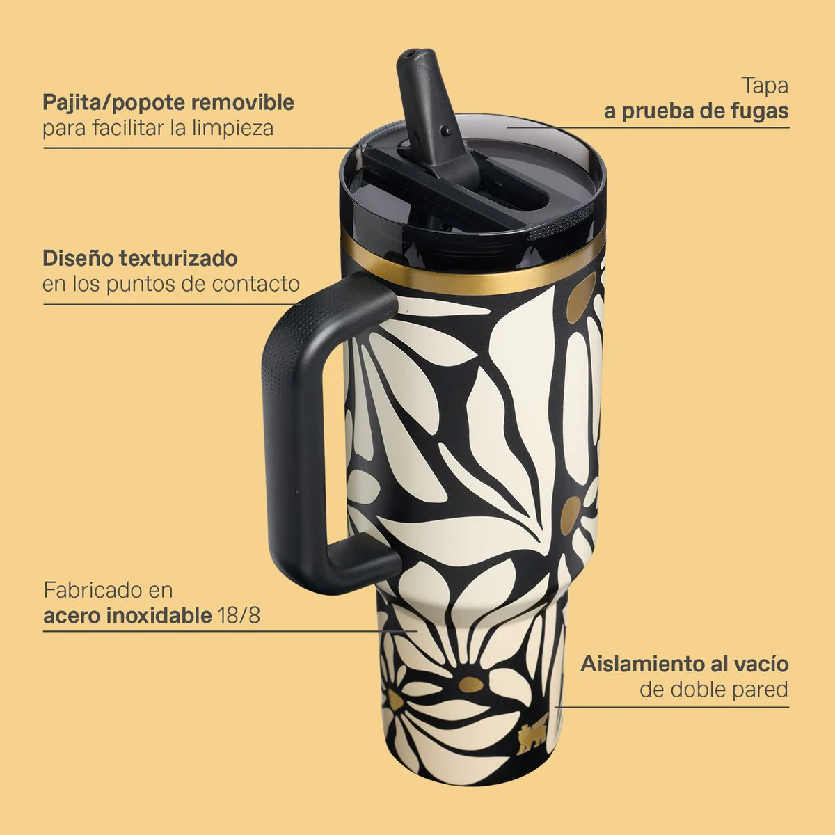 Vaso STANLEY Quencher ProTour Wild Blooms | 887 ml- Floreado - Imagen 4