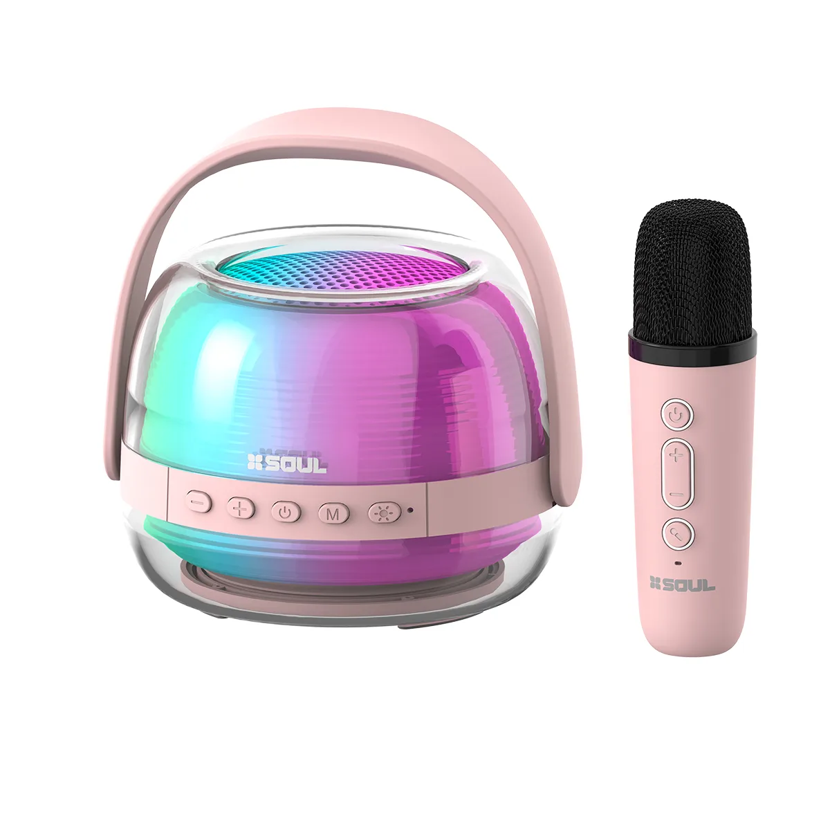Parlante SOUL BT Party Teen c/2 mic 5W- Rosa