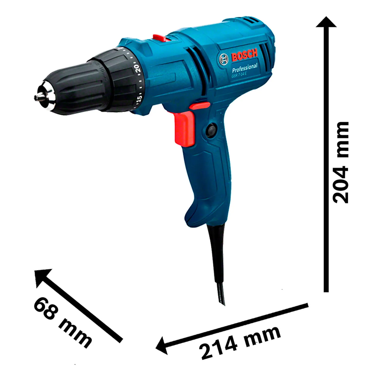 Taladro Atornillador Bosch GSR 7-14 E 400W 220V cable 4m (06014470H0) - Imagen 3