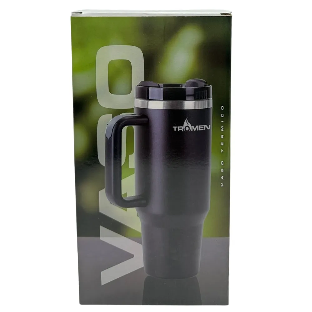 Vaso TROMEN Térmico Negro 1200ml - Imagen 2