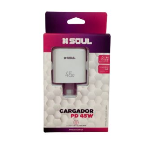 Cargador SOUL carga rápida USB + Power Delivery 45w (sin cable) - Imagen 2