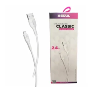 Cable SOUL USB Clásico a Lightning 2mts – Blanco