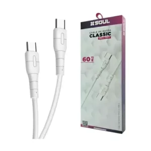 Cable SOUL Classic PD USB-C a USB-C PD 60 W- Blanco