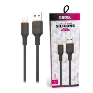 Cable SOUL USB Silicona tipo C 1.5mts- Negro