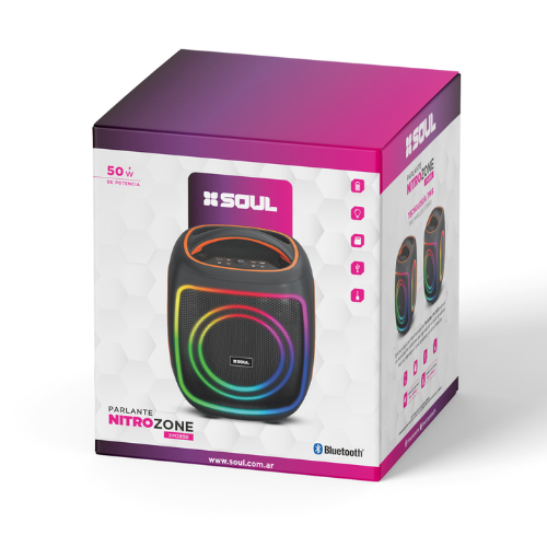 Parlante SOUL BT NITRO ZONE XM2650 50w Led - Imagen 3