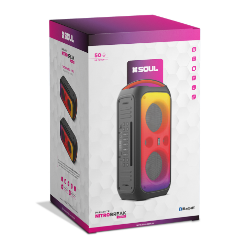 Parlante SOUL BT NITRO BREAK XM2700 50w Led - Imagen 4
