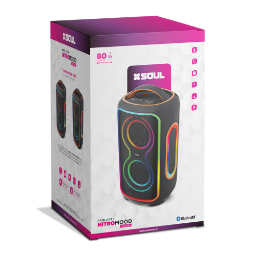 Parlante SOUL BT NITRO MOOD XM2750 80w Led - Imagen 2