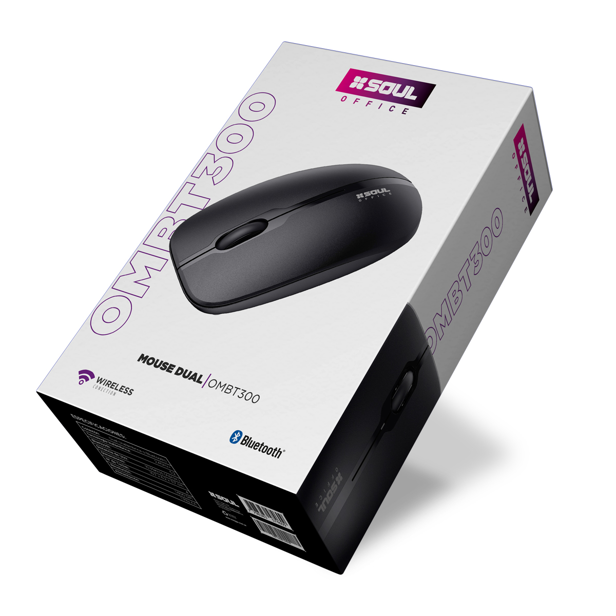 Mouse SOUL Bluetooth e Inalámbrico Office BT300- Negro - Imagen 3