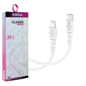 Cable SOUL Classic PD USB-C a Lightning 27 W- Blanco