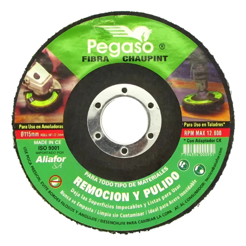 Disco PEGASO Chaupint ø115mm Carburo de Silicio-Plano-Base Fibra de Vidrio