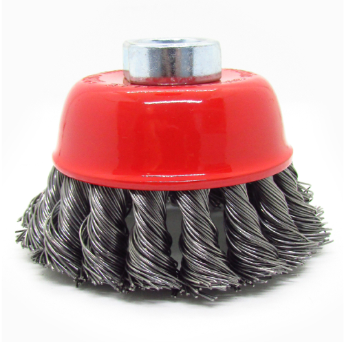 Cepillo PEGASO Copa de Acero Trenzado Encastre Rosca M14 65mm