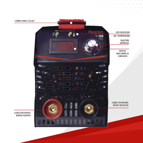 Soldadora PEGASO Inverter SI-160-PRO - Imagen 2