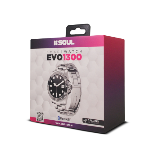 Reloj SOUL Inteligente 1300 c/malla & Cuerpo de Metal (color plata) - Imagen 3