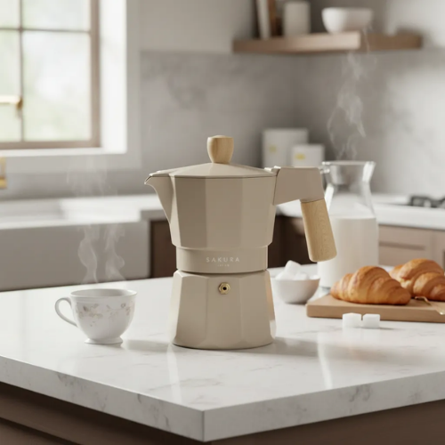 Cafetera SAKURA Moka Aurora Latte (3pocillos)