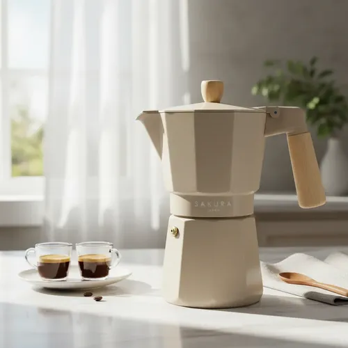 Cafetera SAKURA Moka Aurora Latte (6 pocillos)