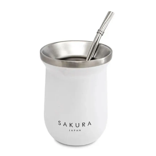 Mate SAKURA negro 236ml c/ bombilla - Imagen 2