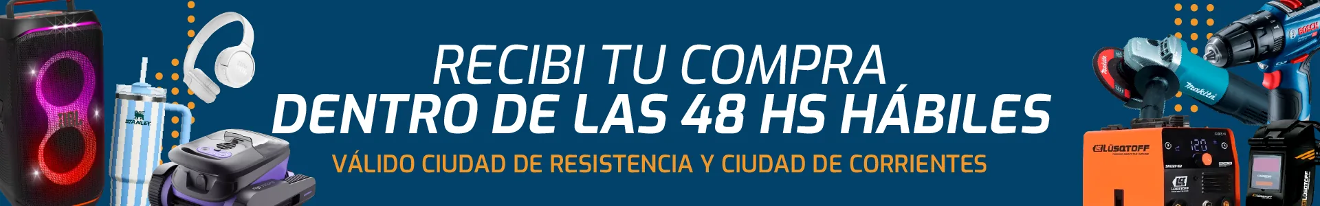 Recibí tu compra dentro de las 48 hs hábiles en Resistencia y Corrientes