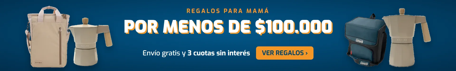 Regalos para Mamá por menos de $100.000, con envío gratis y 3 cuotas sin interés. Ver regalos